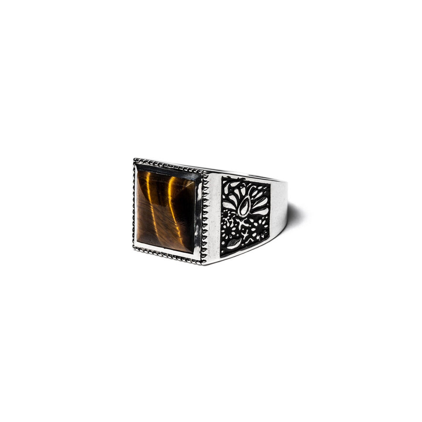 MAPLE BUICK RING SILVER 925 / TIGER EYE