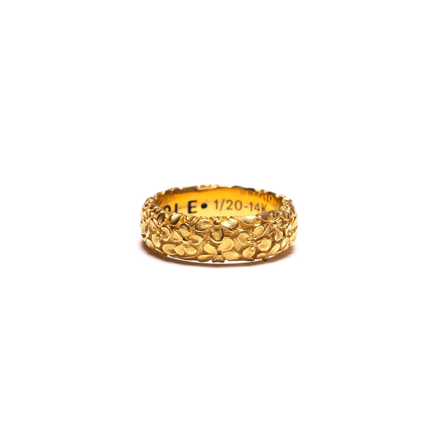 MAPLE FLORAL BAND 14K GOLD PLATED