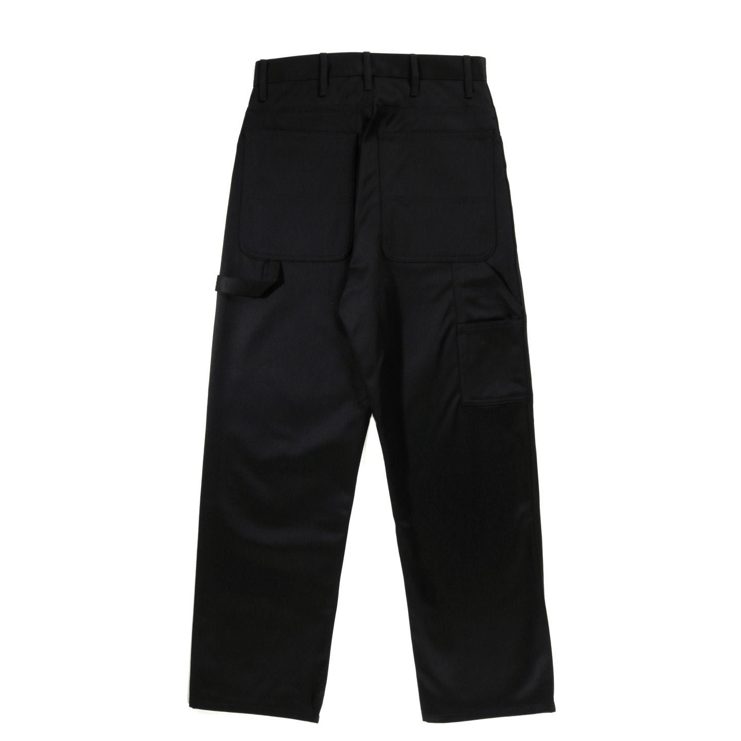 MONITALY DROP CROTCH PAINTER PANTS VANCLOTH SATEEN BLACK