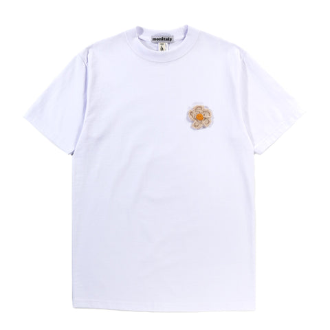 MONITALY CROCHET FLOWER TEE WHITE