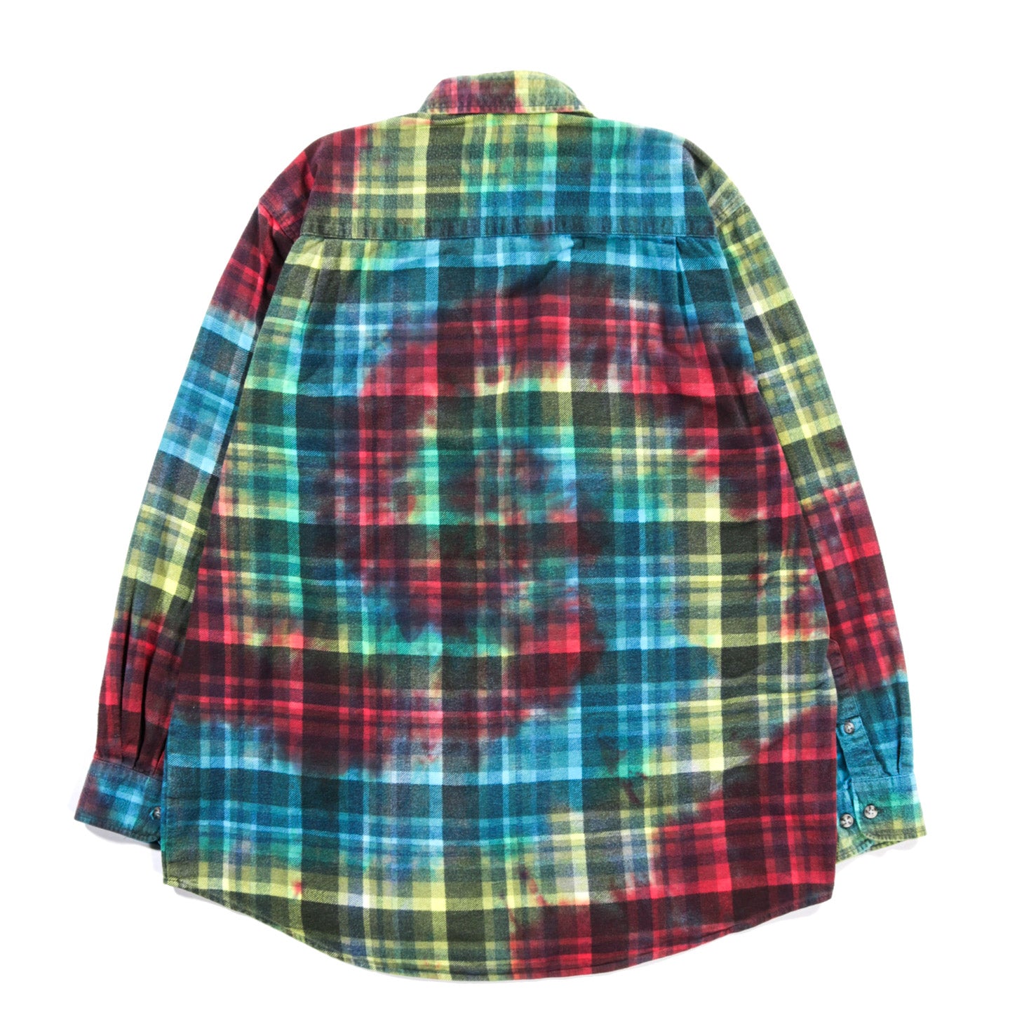 REBUILD BY NEEDLES RIBBON FLANNEL SHIRT TIE DYE - S (A) | TODAY