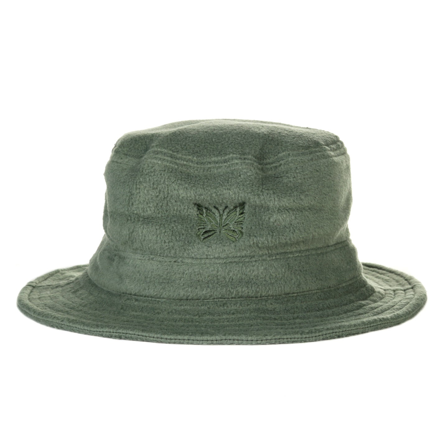 NEEDLES BUCKET HAT POLY FLEECE GREEN | TODAY CLOTHING