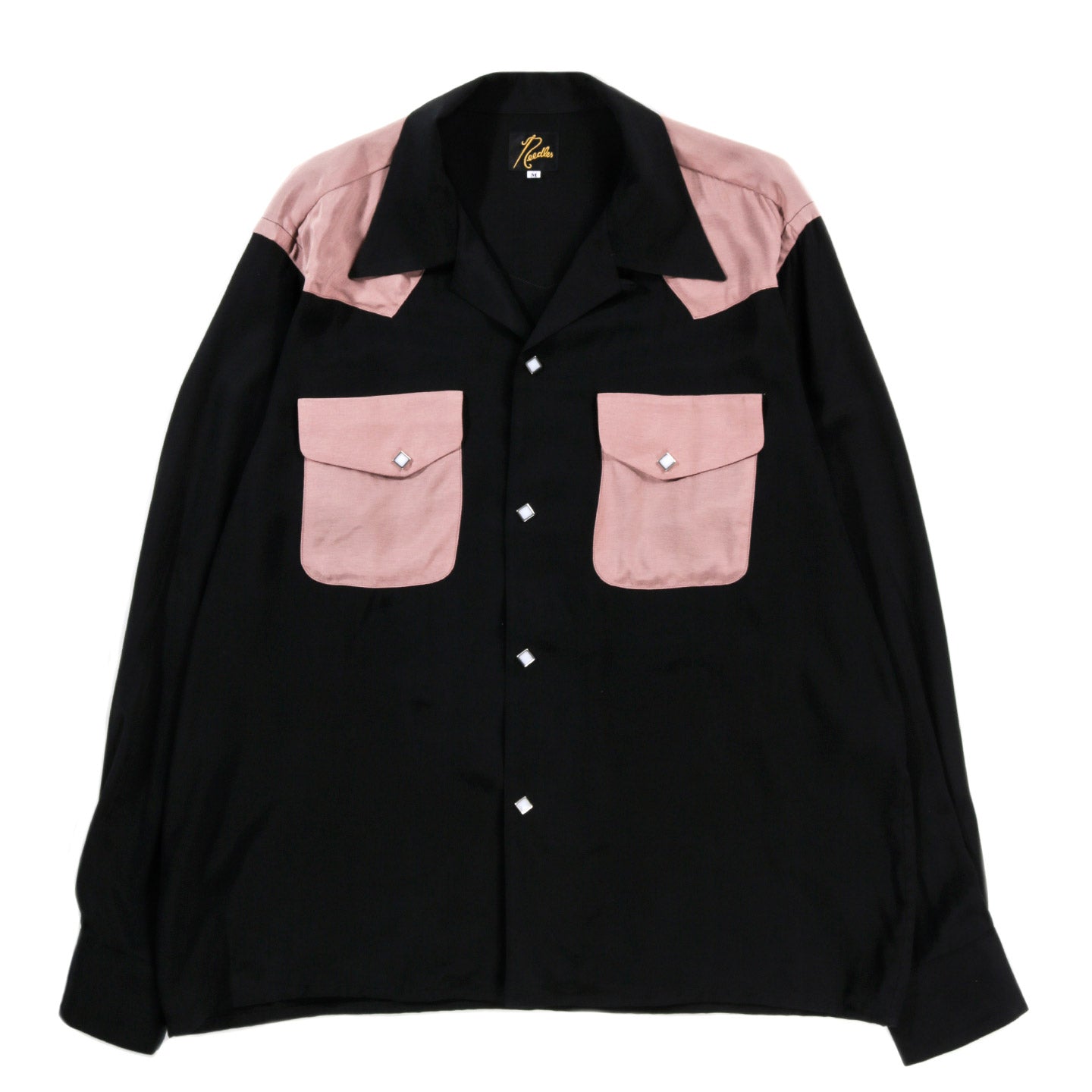 NEEDLES COWBOY CLASSIC SHIRT SATEEN BLACK