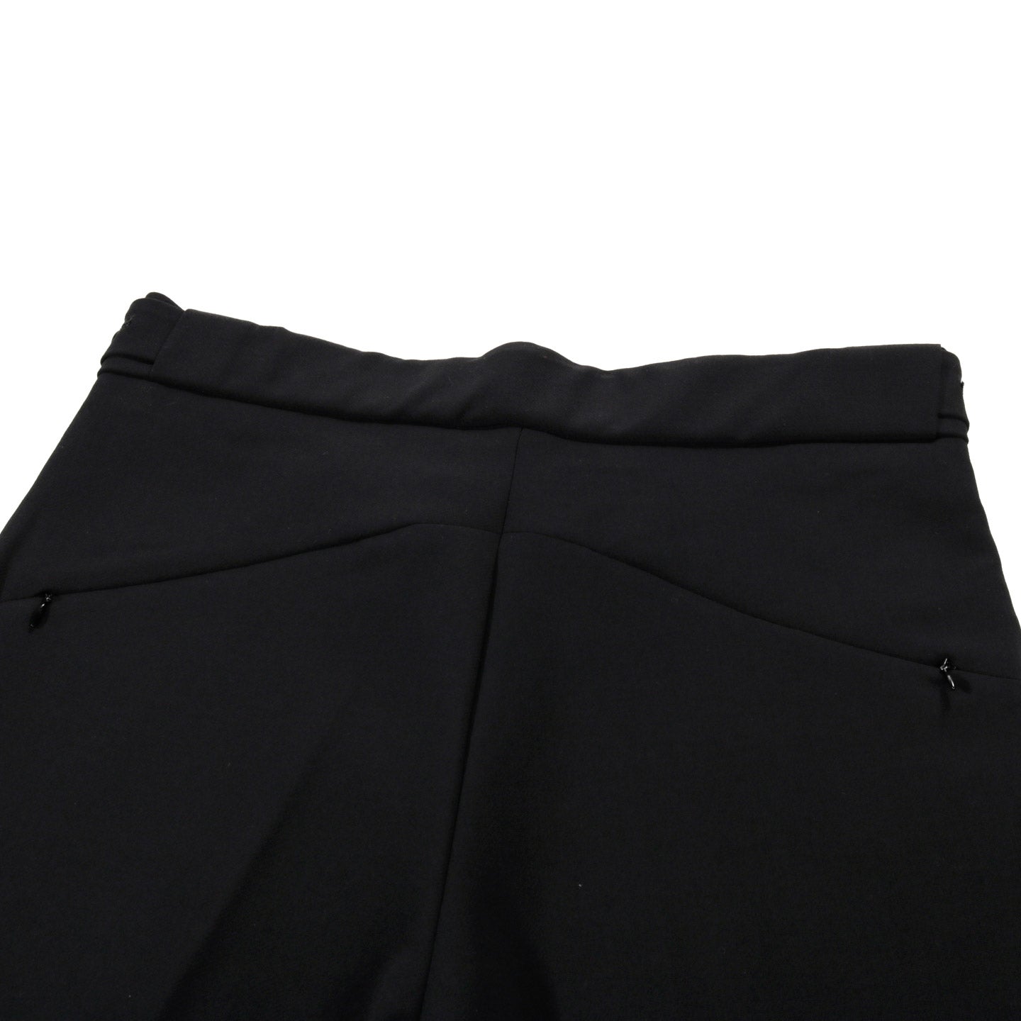 NEEDLES TUCKED SIDE TAB TROUSER POLY / RAYON DOUBLE CLOTH BLACK