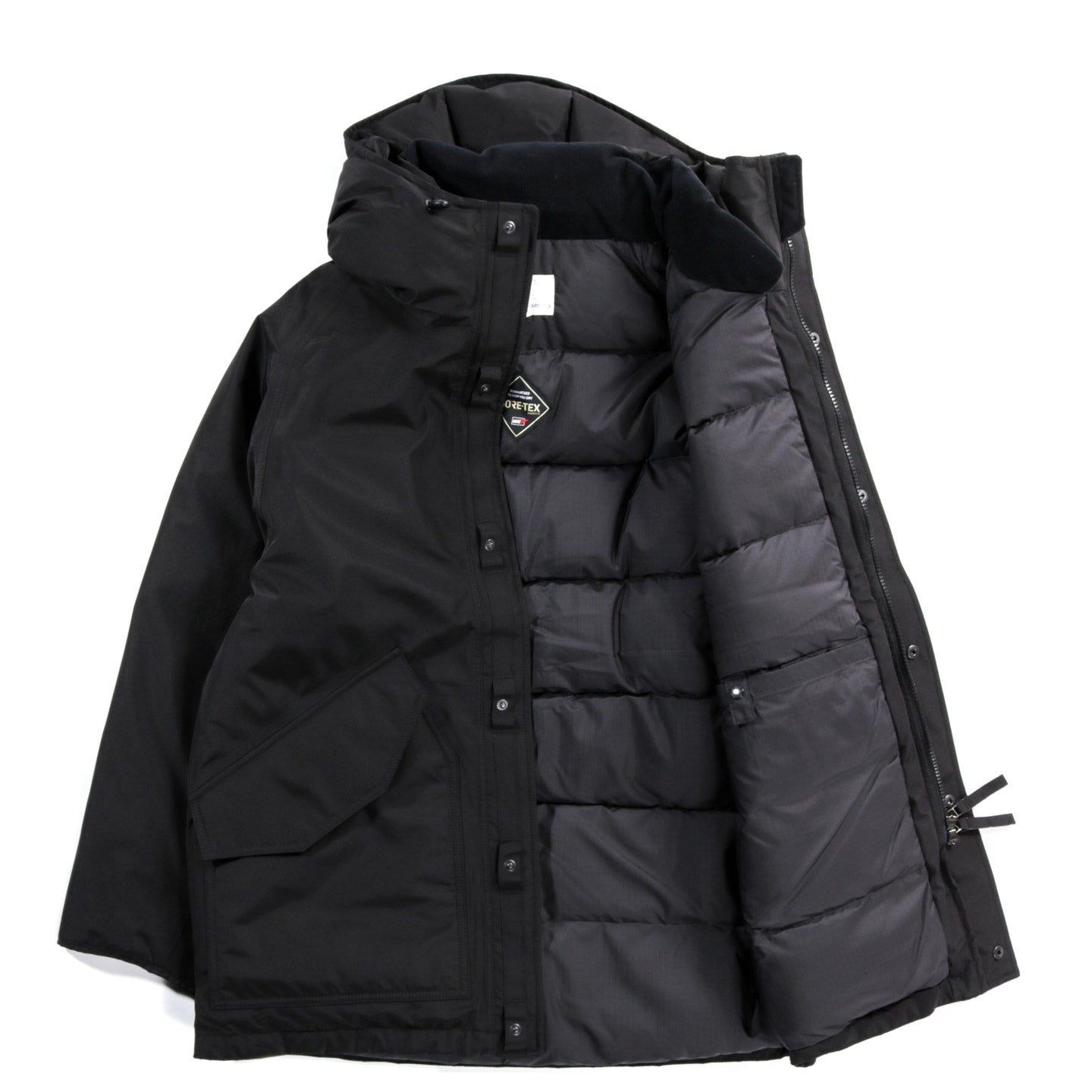 NANAMICA GORE-TEX DOWN COAT BLACK | TODAY CLOTHING