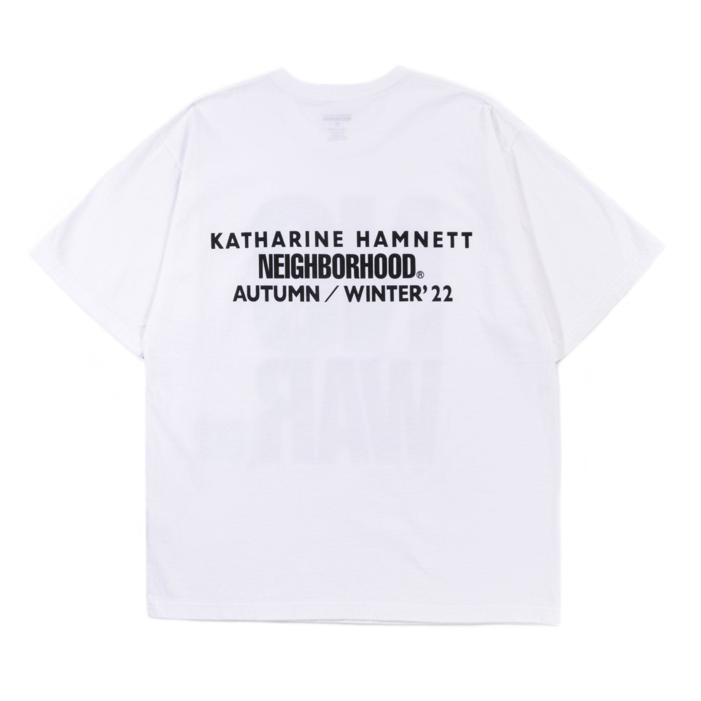 NEIGHBORHOOD KATHARINE HAMNETT T-SHIRT 1 WHITE