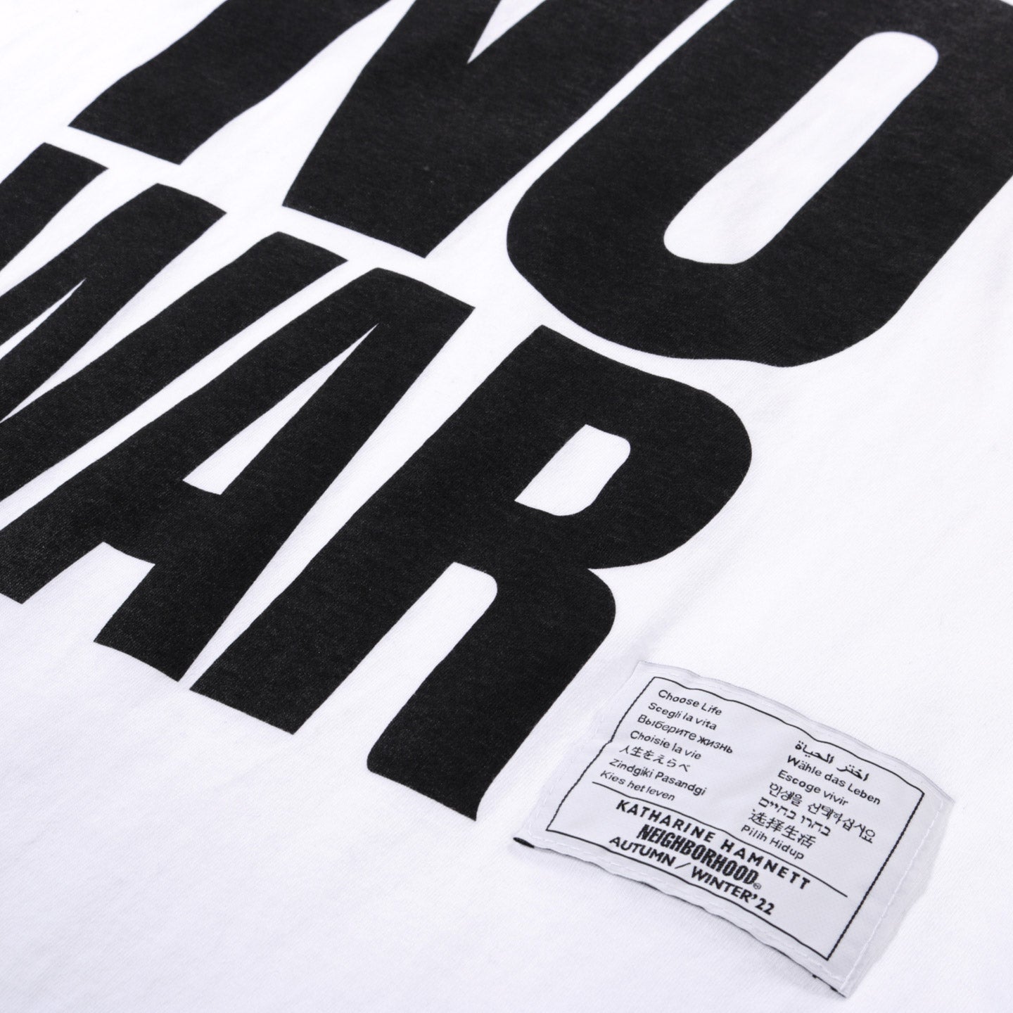 NEIGHBORHOOD KATHARINE HAMNETT T-SHIRT 1 WHITE