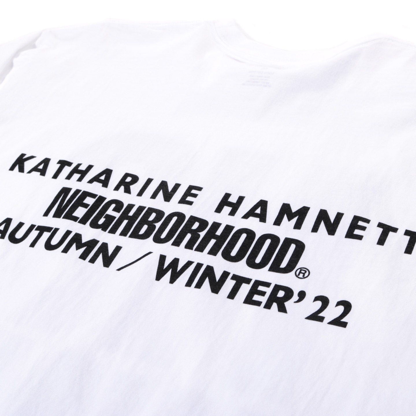 NEIGHBORHOOD KATHARINE HAMNETT T-SHIRT WHITE TODAY CLOTHING