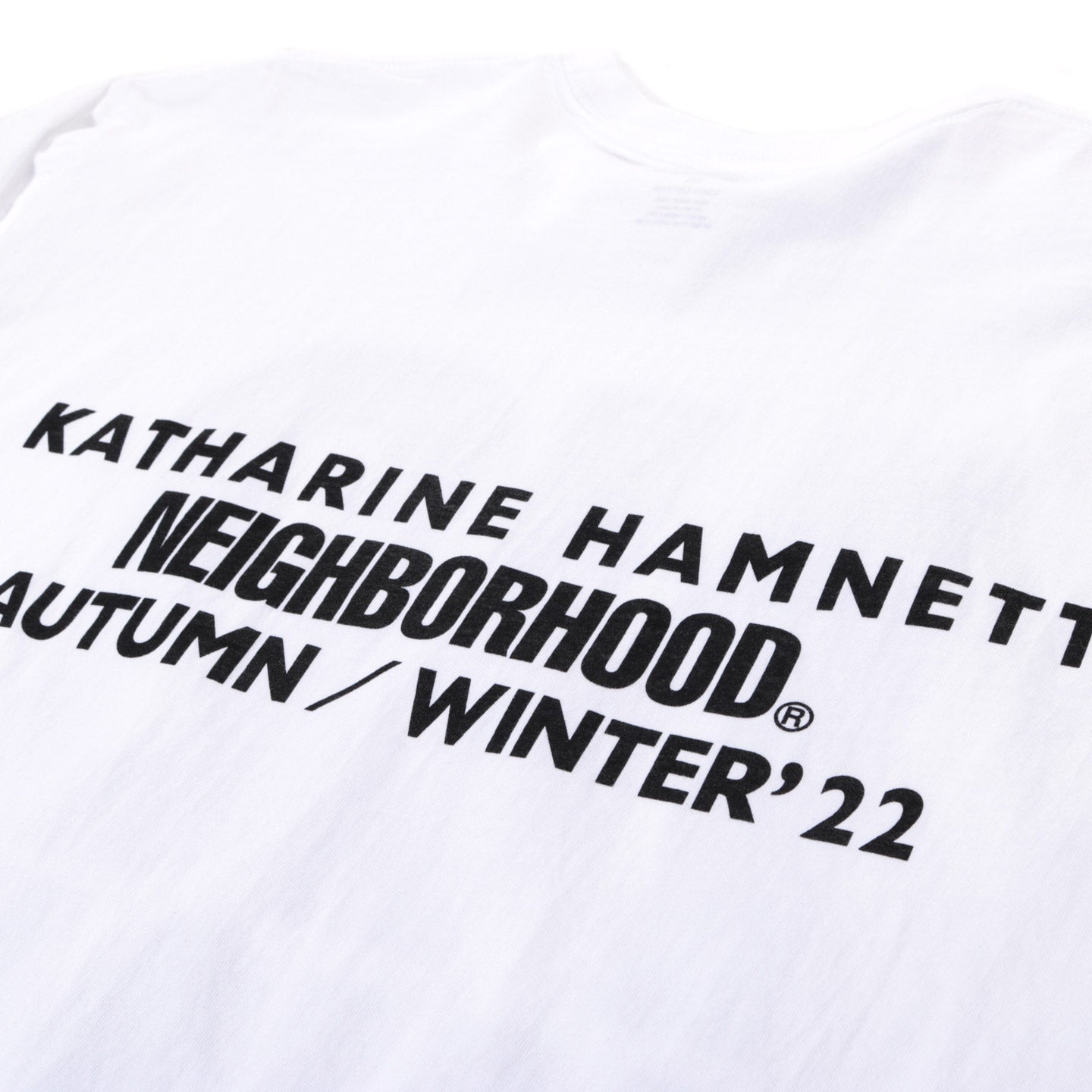 NEIGHBORHOOD KATHARINE HAMNETT T-SHIRT 1 WHITE