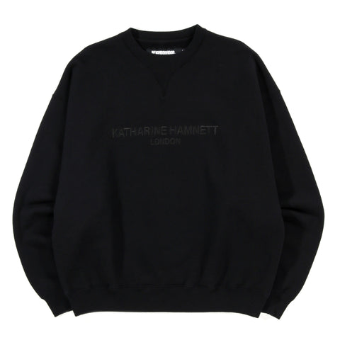 NEIGHBORHOOD KATHARINE HAMNETT LOGO CREW SWEATSHIRT BLACK