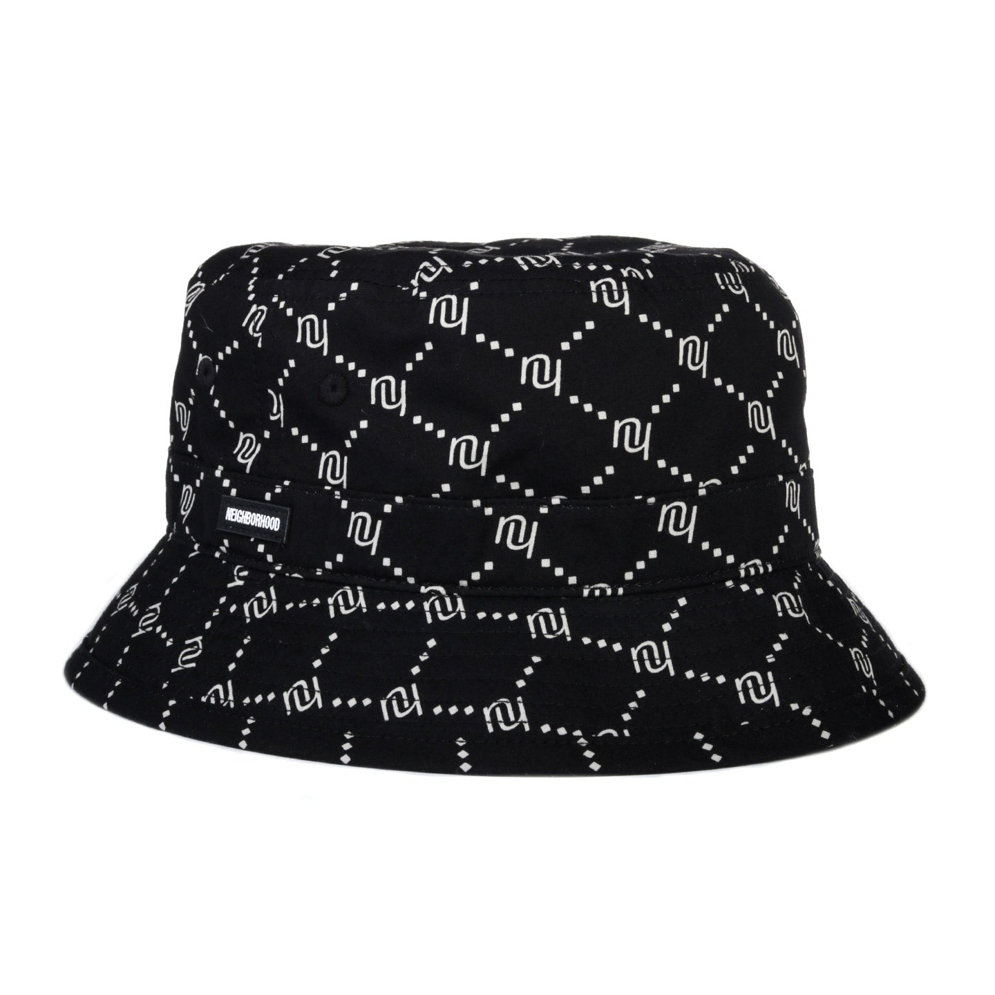 NEIGHBORHOOD MONOGRAM BUCKET HAT BLACK | TODAY CLOTHING