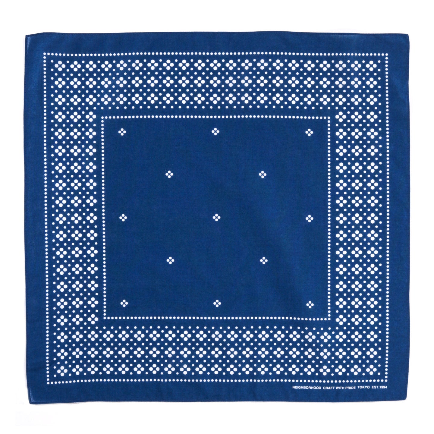 NEIGHBORHOOD DOT BANDANA NAVY