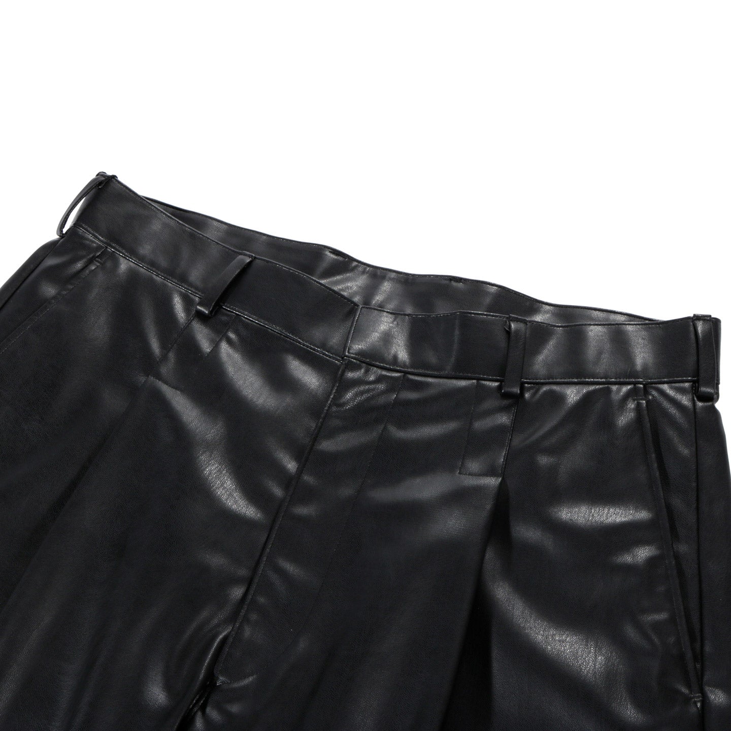 N.HOOLYWOOD 2211-PT50 HALF PANTS SYNTHETIC LEATHER BLACK