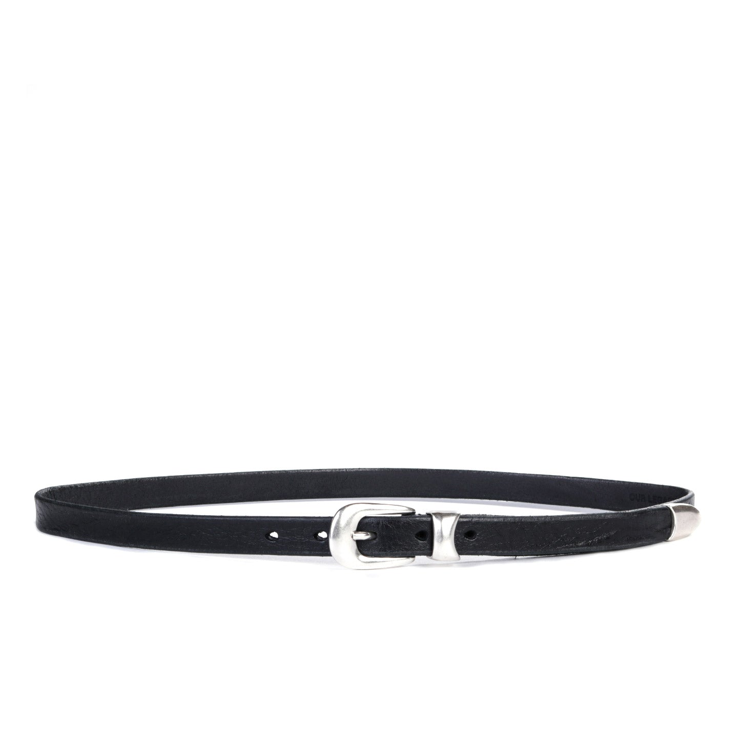 モーガン蔵人着用 Our legacy 2cm belt black 80-