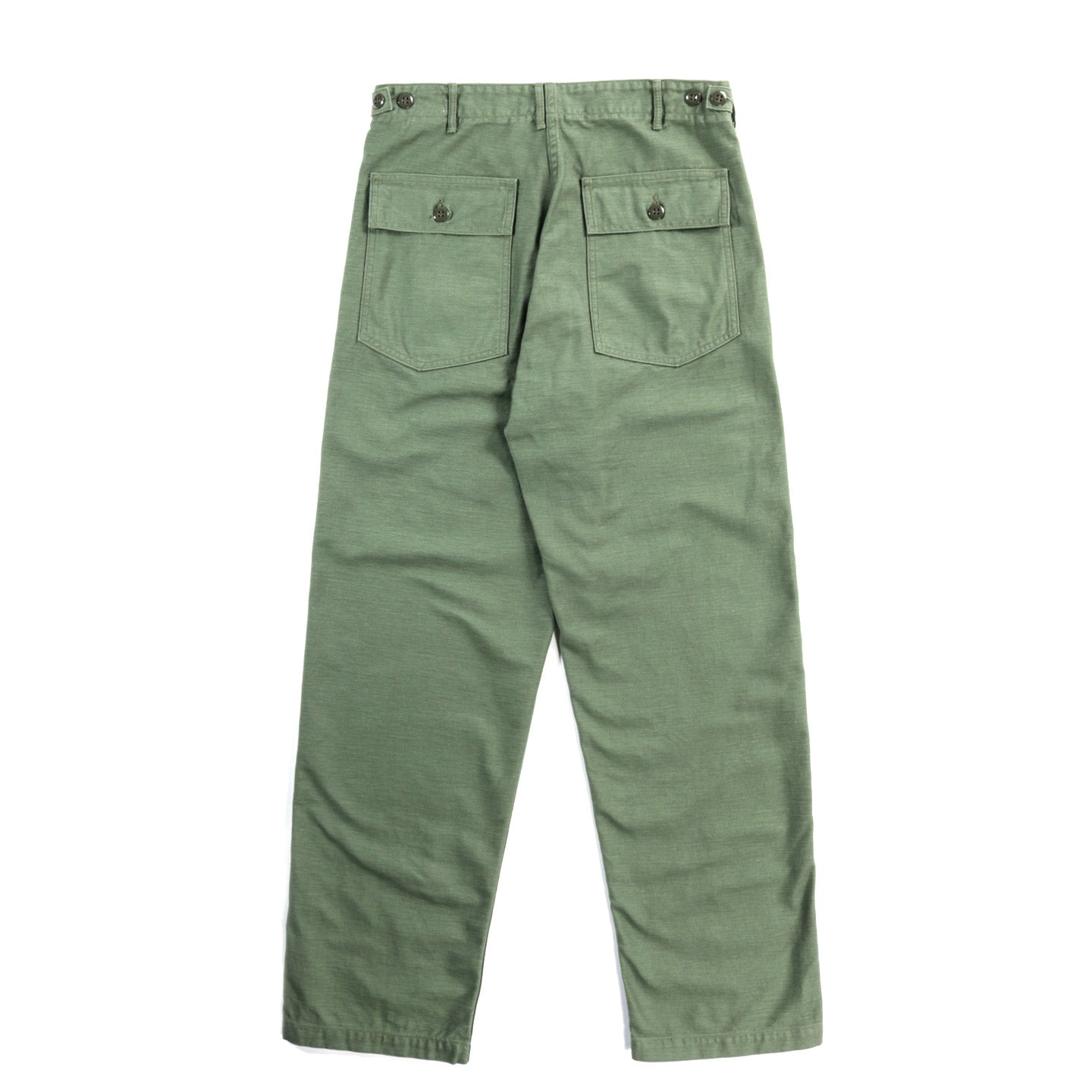 ORSLOW US ARMY FATIGUE PANTS GREEN REVERSE SATEEN