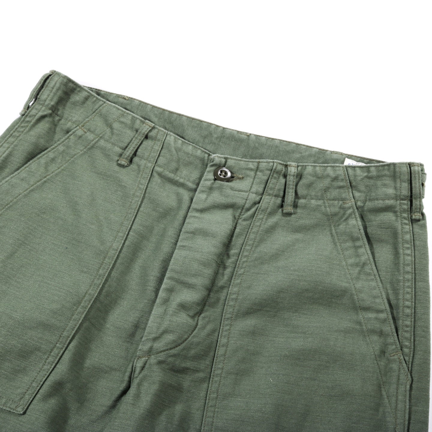 ORSLOW US ARMY FATIGUE PANTS GREEN REVERSE SATEEN