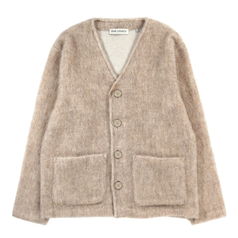 OUR LEGACY CARDIGAN ANTIQUE WHITE MOHAIR
