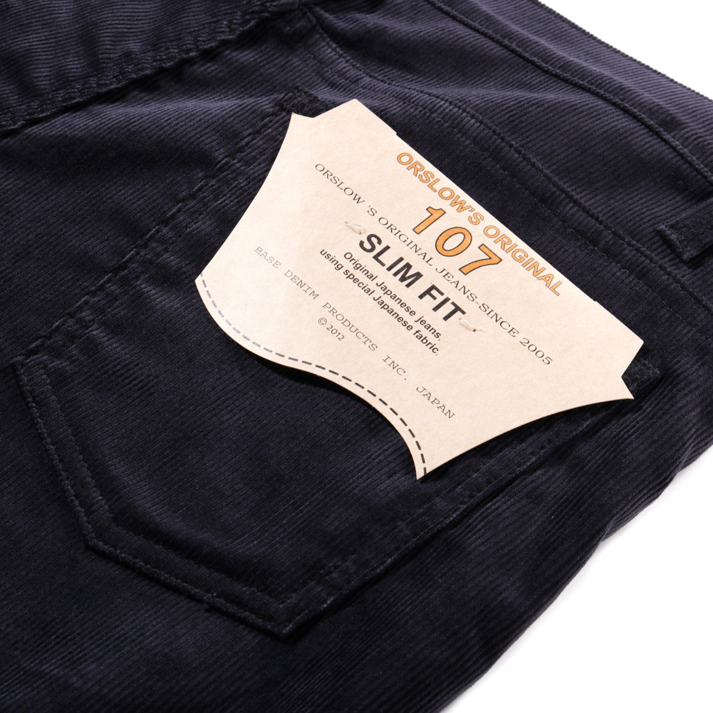 ORSLOW 107 IVY FIT CORDUROY NAVY