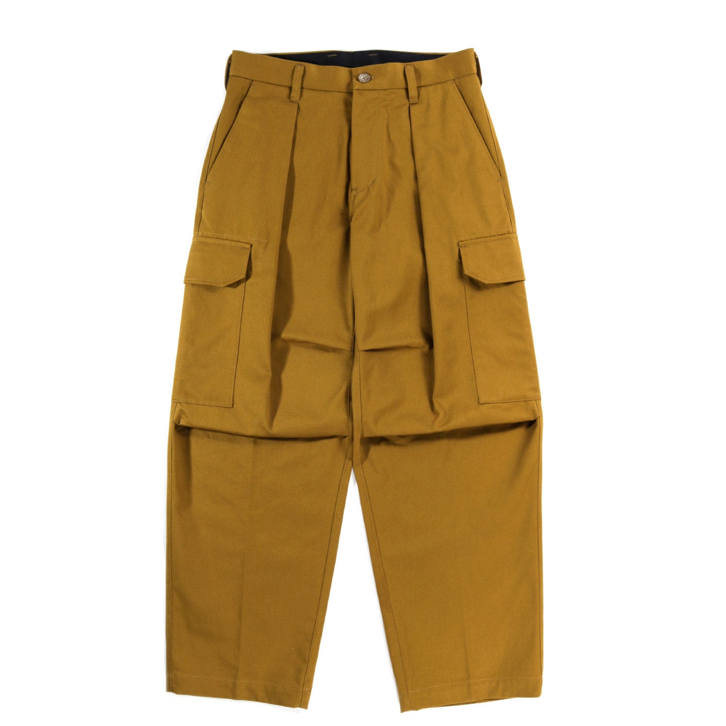 POLYPLOID CARGO TUCK PANTS C MUSTARD