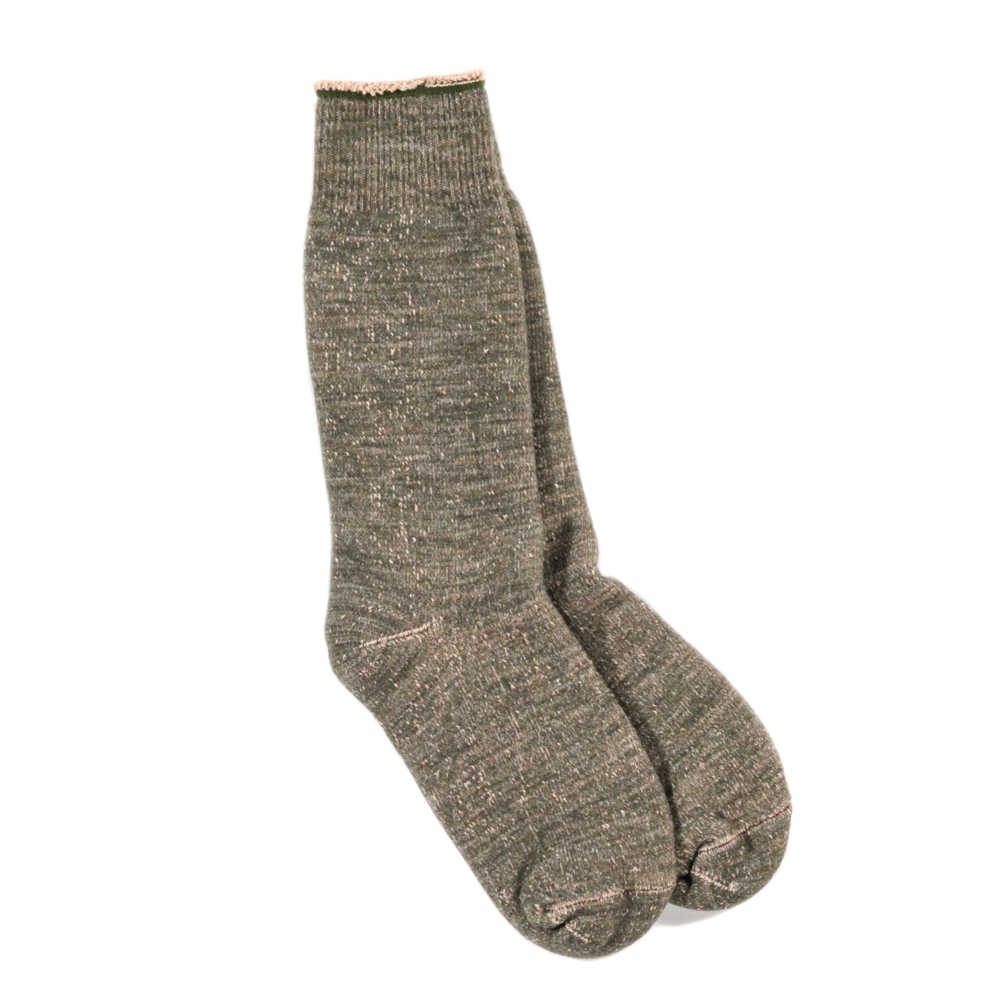 ROTOTO DOUBLE FACE SOCKS GREEN / BROWN