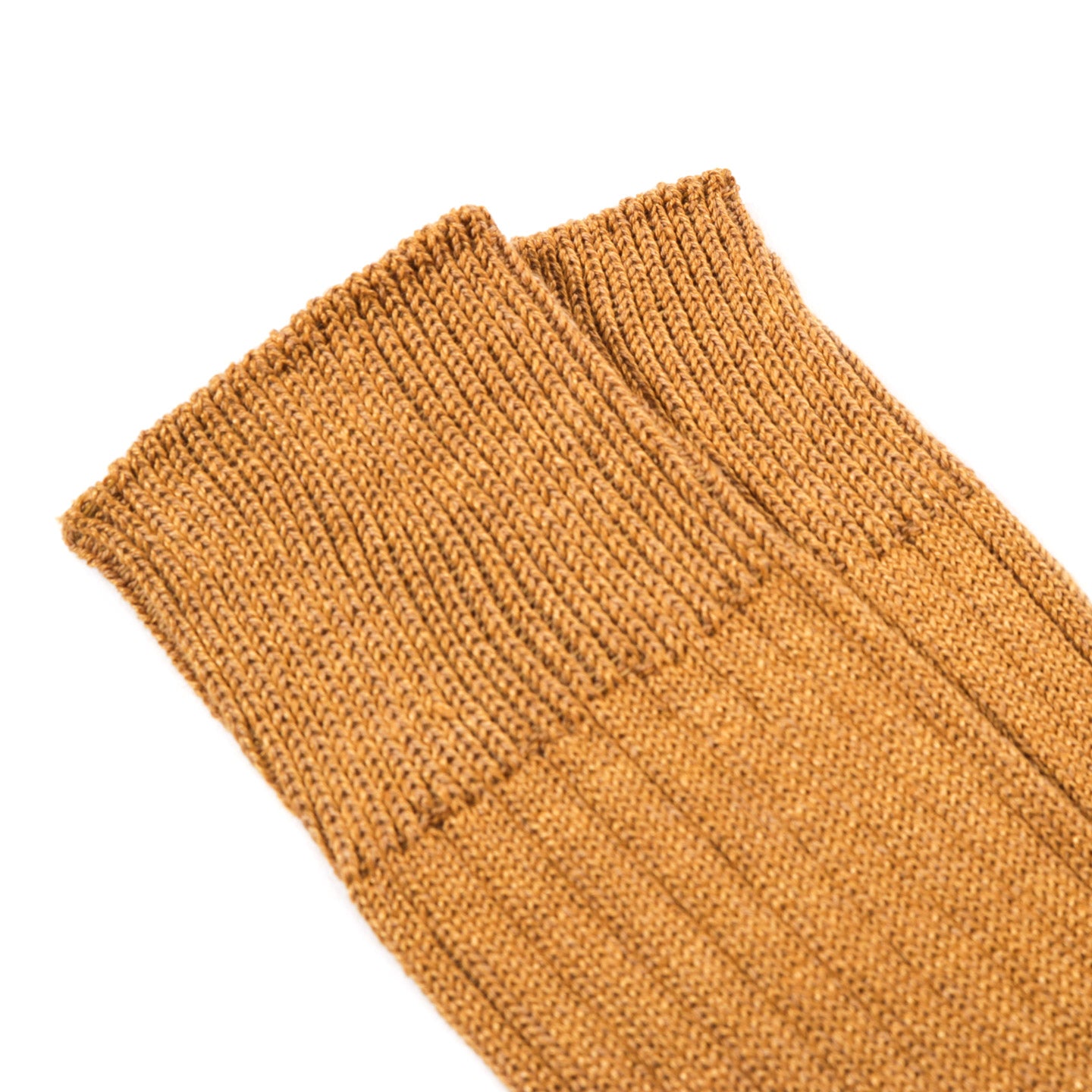 ROTOTO LINEN COTTON RIBBED SOCKS D.GOLD