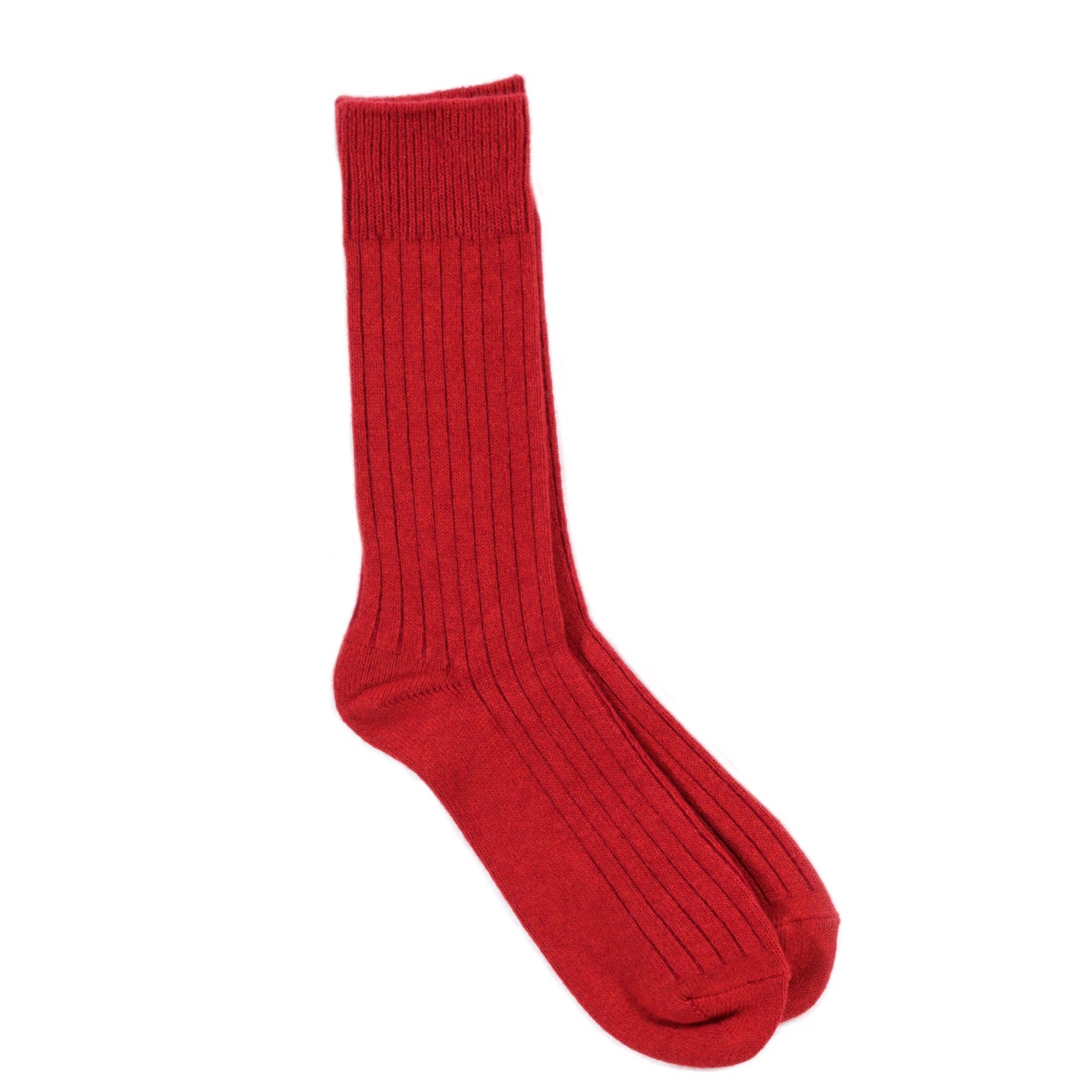 ROTOTO COTTON WOOL RIBBED SOCKS RED