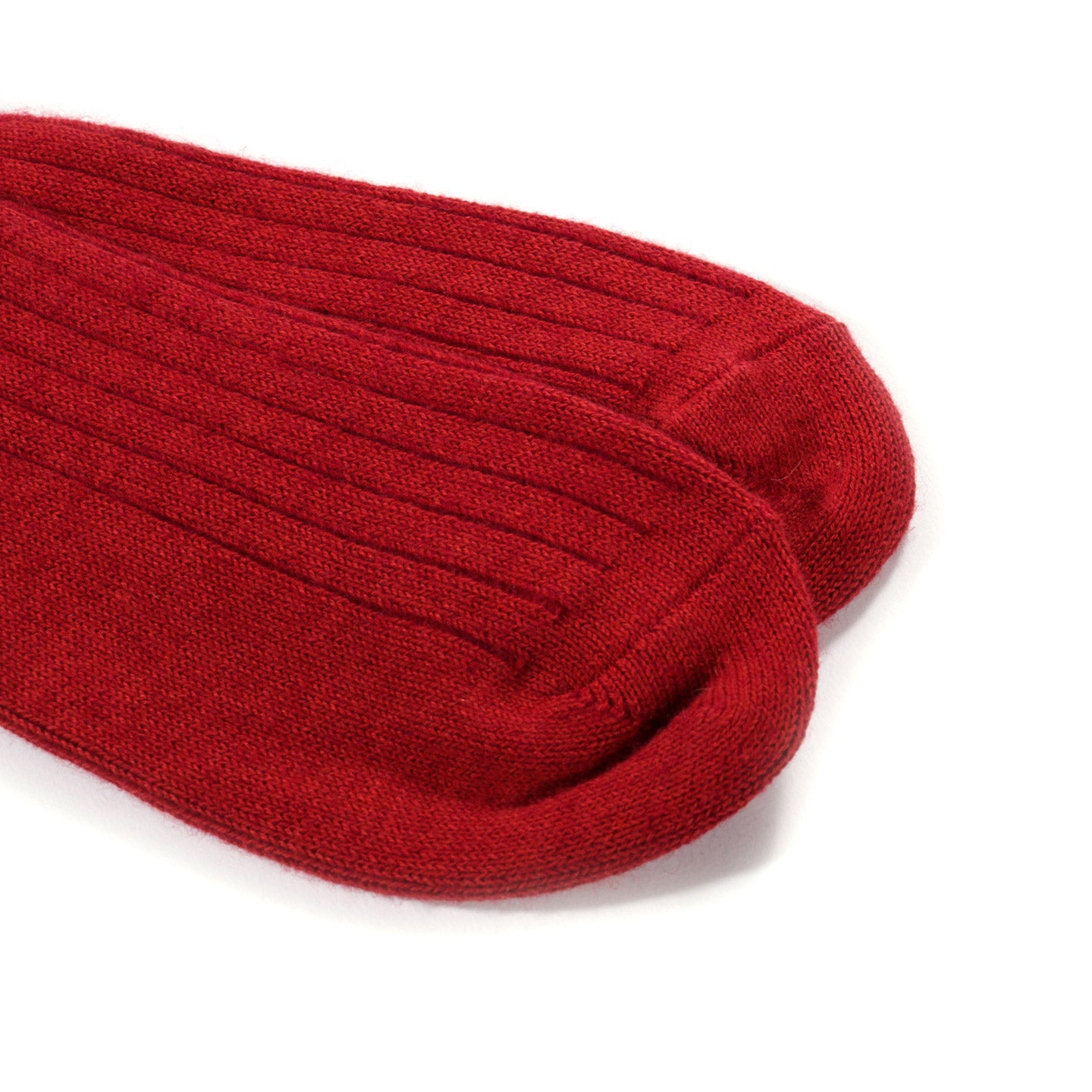 ROTOTO COTTON WOOL RIBBED SOCKS RED