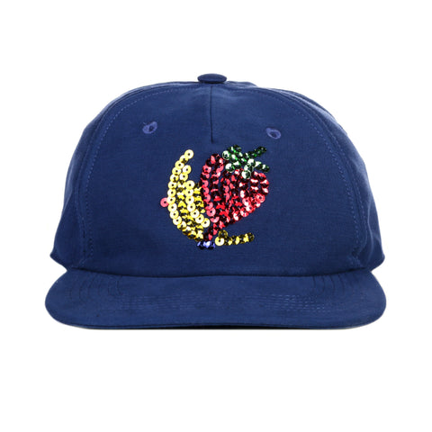 SKY HIGH FARM WORKWEAR SEQUIN EMBROIDERED CAP BLUE