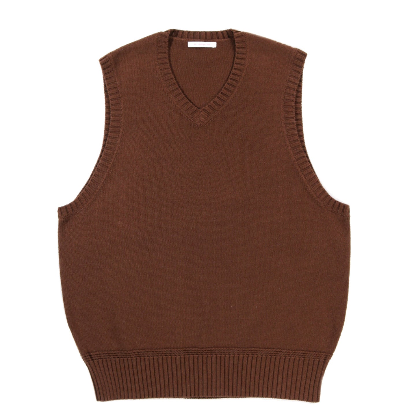 S.K. MANOR HILL SWEATER VEST BROWN COTTON