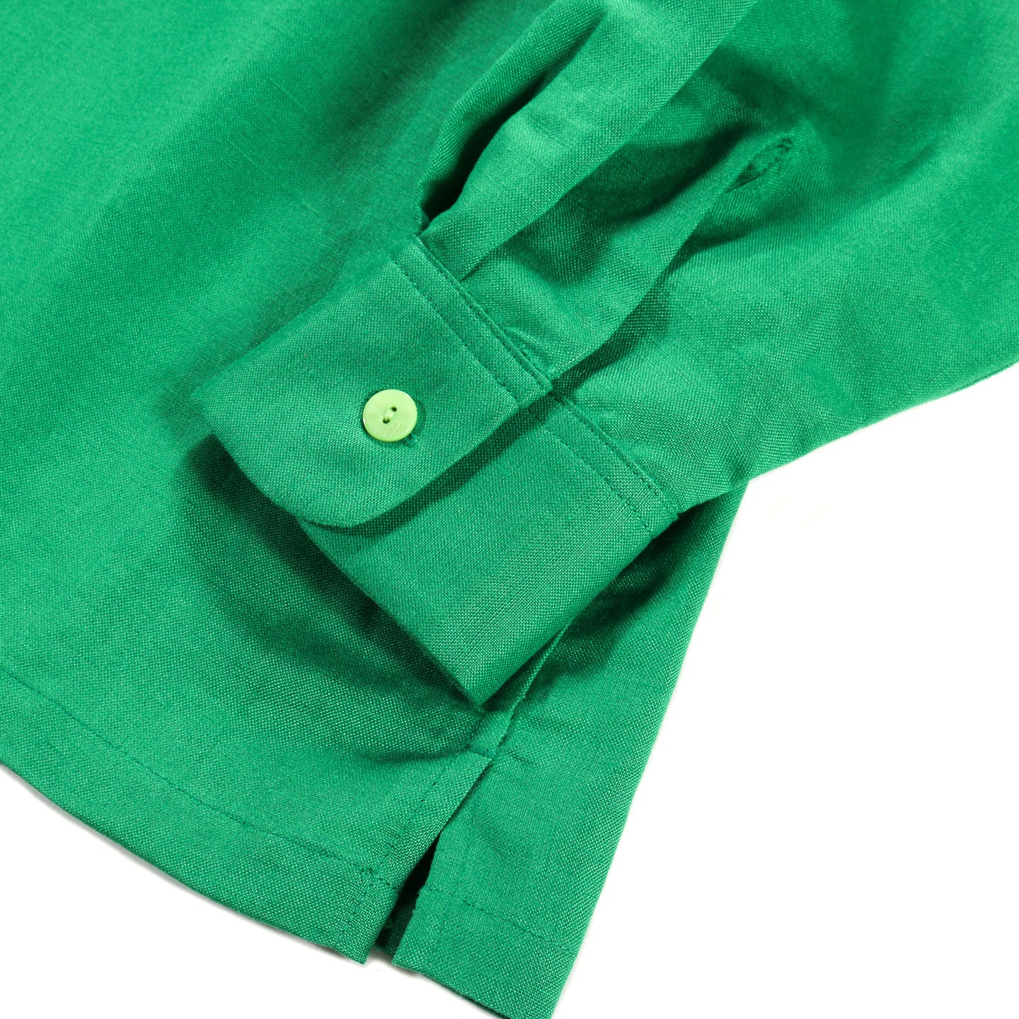 S.K. MANOR HILL WARRICK SHIRT KELLY GREEN LINEN RAYON