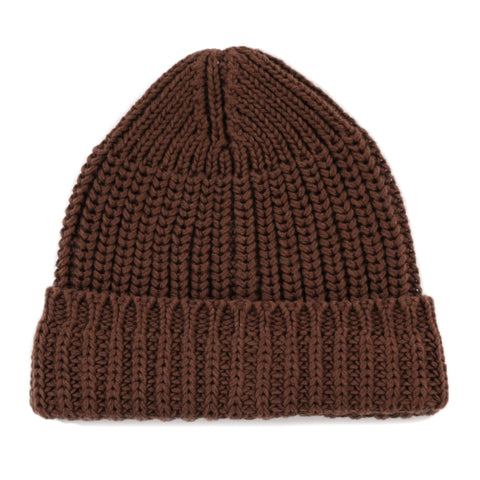 S.K. MANOR HILL WATCH CAP BROWN COTTON