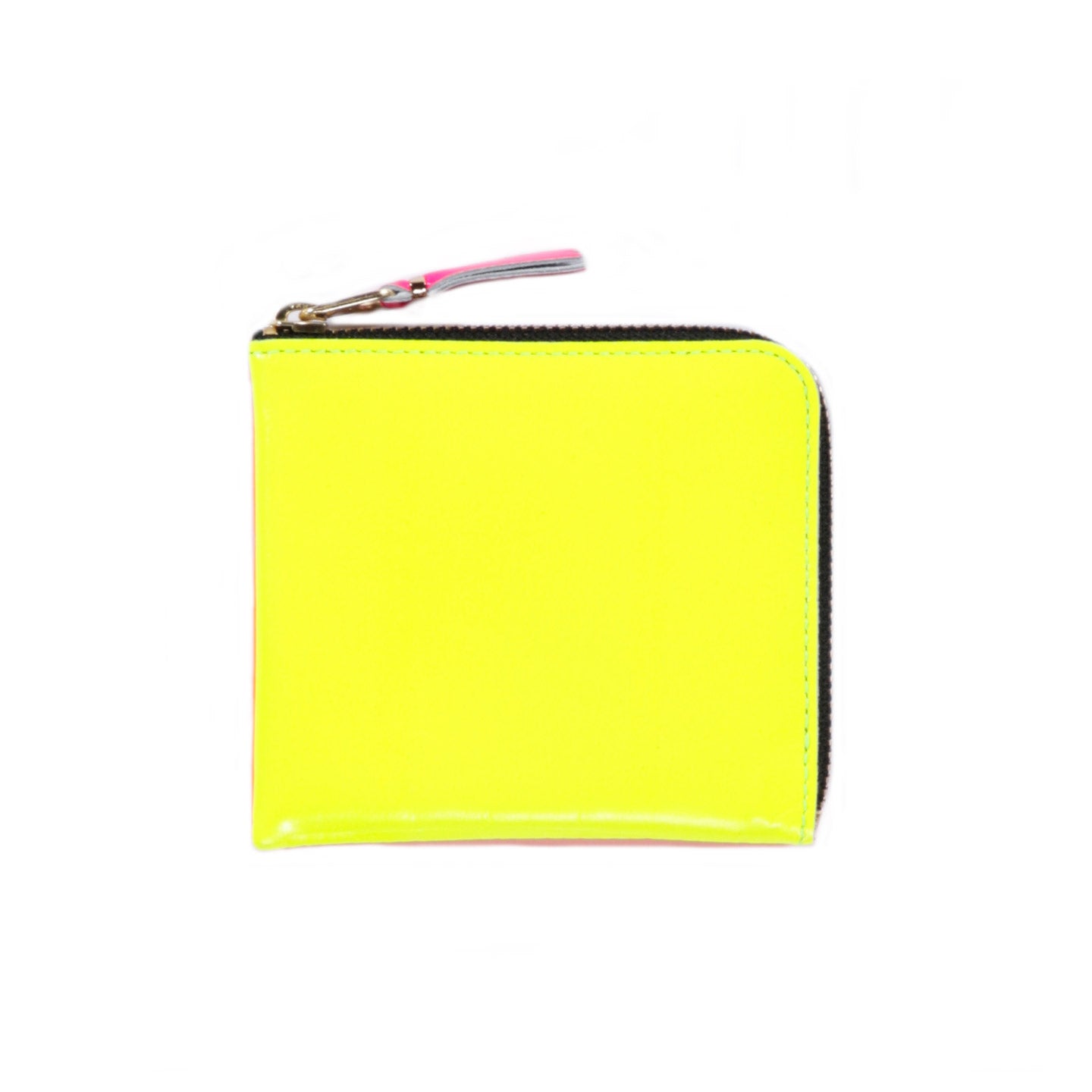 COMME DES GARCONS SA3100 SUPER FLUO ZIP WALLET YELLOW / LIGHT ORANGE