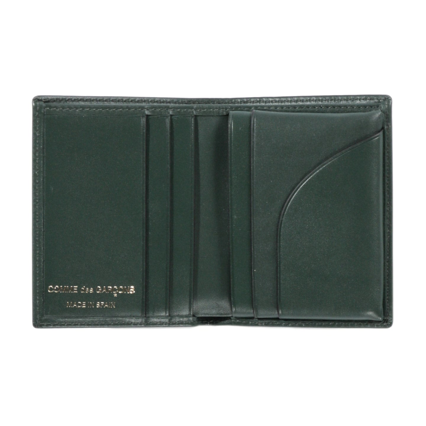 COMME DES GARCONS SA0641 CLASSIC LEATHER WALLET BOTTLE GREEN