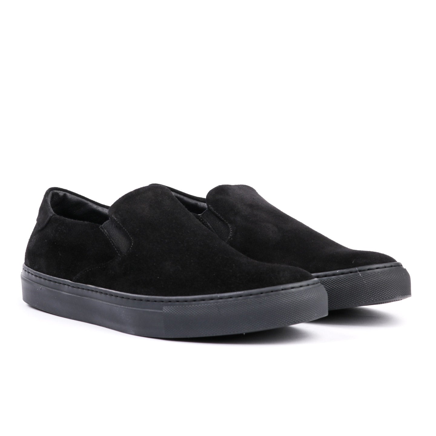 WINGS + HORNS SUEDE SLIP-ON BLACK / BLACK