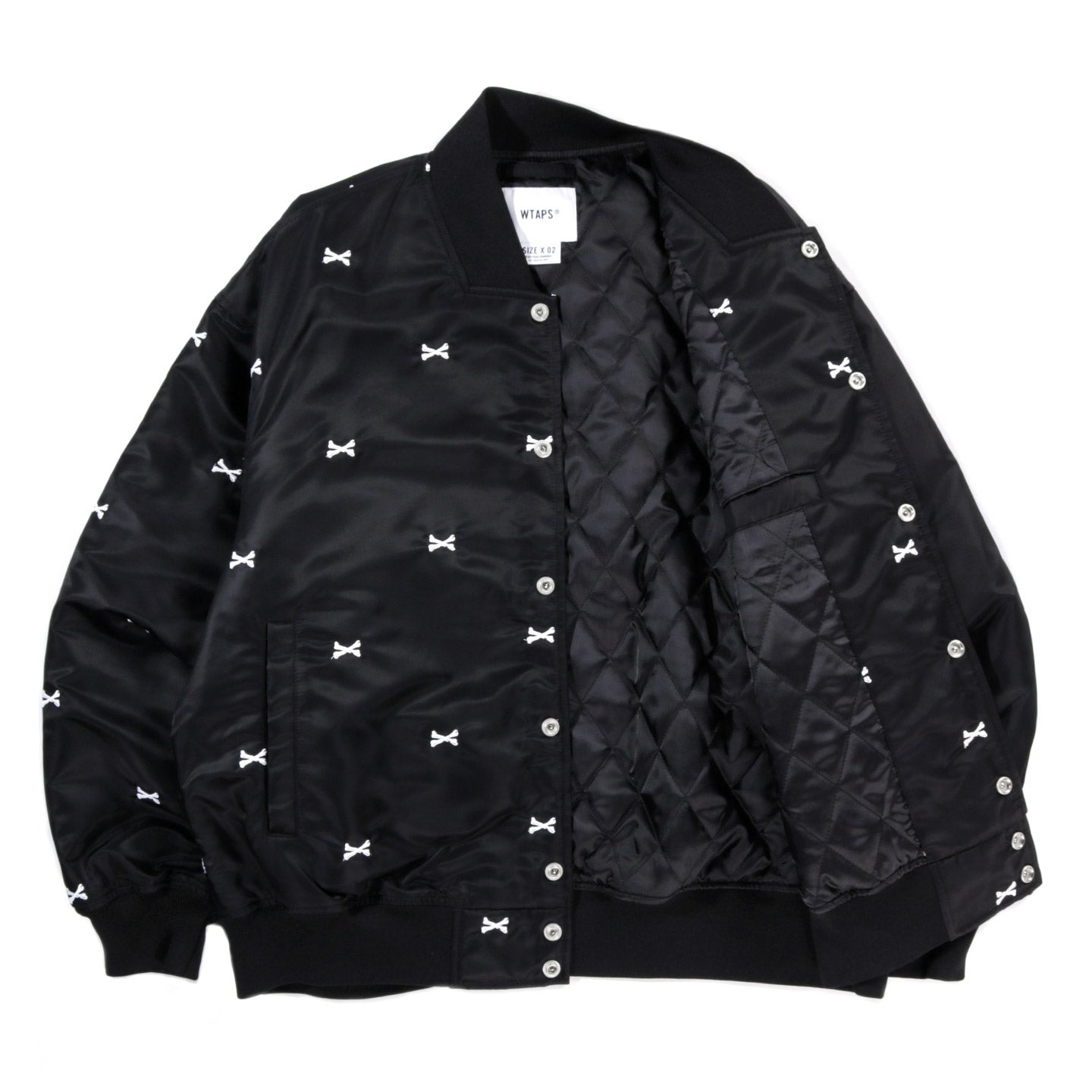 黒S wtaps crossbones team jacket クロスボーン-