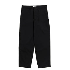 WTAPS CREASE TROUSERS BLACK POLY COTTON TWILL | TODAY CLOTHING