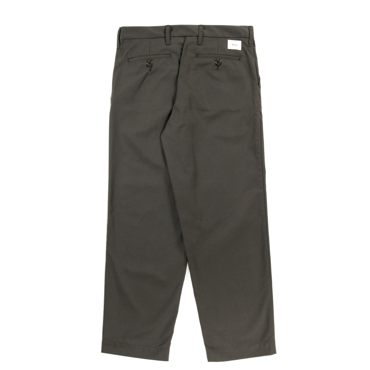 WTAPS CREASE TROUSERS OLIVE DRAB POLY COTTON TWILL