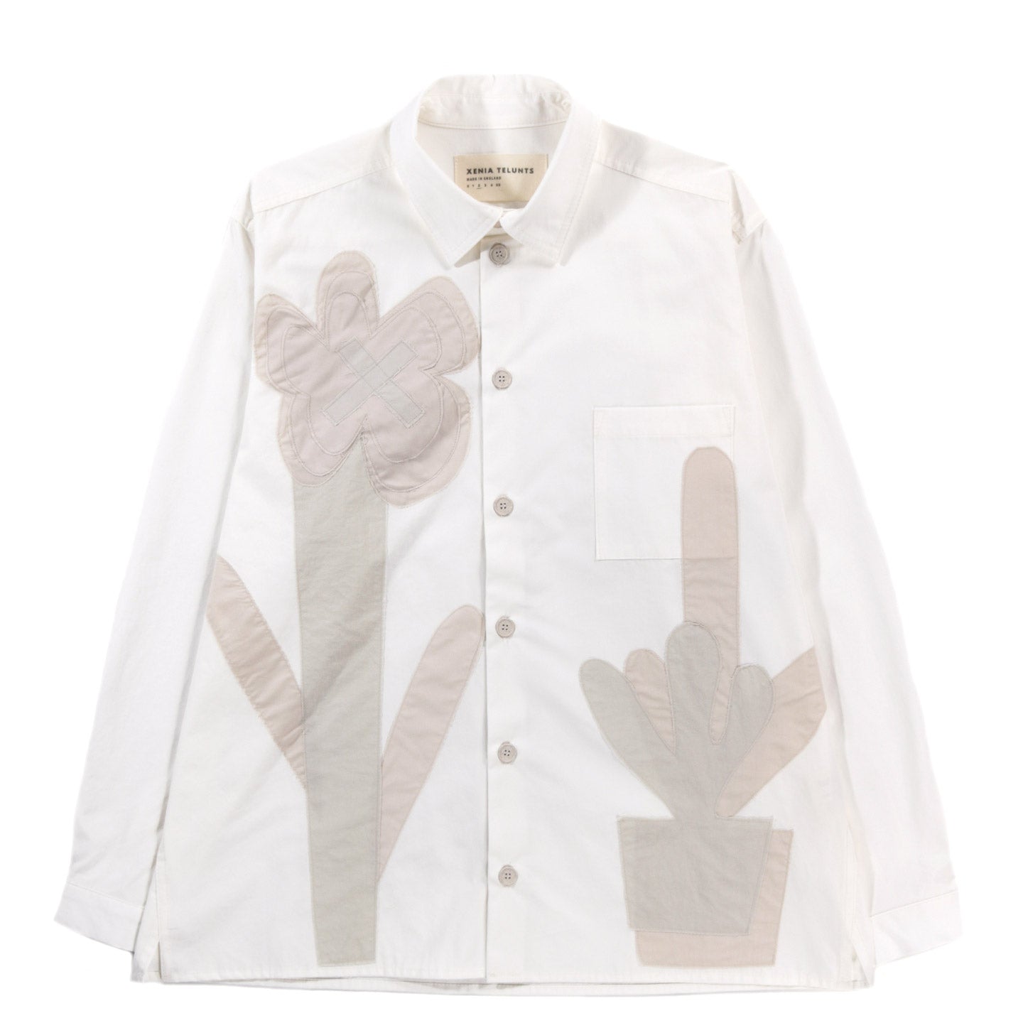 XENIA TELUNTS PLANT SHIRT WHITE